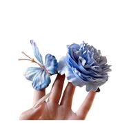 Rose Hair Clip 1pcs Butterfly Rose Pearl Hair Clip Luxury Retro Blue Flower Hair Accessory Hair Clips