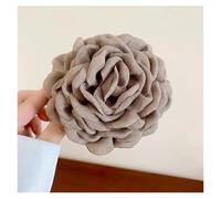 Rose Hair Clip 2pcs Fabric Giant Rose Flower Hair Clip Hair Claw Exaggerate Elegant Barrette Headwear Hair Clamps(Coffee-10cm)