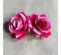 Rose Hair Clip 3pcs Large Burgundy Red Flower Hair Clip for Wedding Party Headwear Bridesmaid Bridal Hair(Color 6)