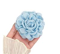 Rose Hair Clip 3pcs Stereoscopic Rose Flower For Women Elegant Back Of The Head Hair Shark Clip(Blue)