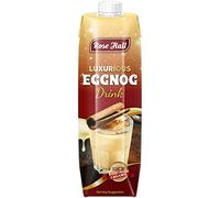 Rose Hall Luxurious Eggnog Drink 1L(34 oz), Rich & Creamy Festive Beverage, Made with Fresh Semi-Skimmed Milk & Cream, Sweet & Lightly Spiced Flavour, Perfect Holiday Drink (Pack of 1)
