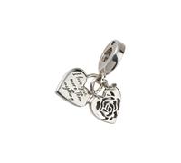Rose Heart Padlock Dangle Charm - female - Pandora - Bracelets - White - ONE SIZE - Accessories ONE SIZE
