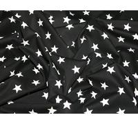 Rose & Hubble 100% Cotton Poplin Stars on Black Print 112cm Wide Digital Printed Cotton Ideal for Crafting, Quilting, Home Décor, Dressmaking; Sold by Metre, CP0083-07
