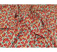 Rose & Hubble Cotton Poplin Fabric Red - per metre