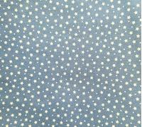 Rose & Hubble Off White Stars & Spots on Pale Blue Background - 100% Cotton Fabric - 110 cm Wide