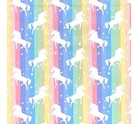 Rose & Hubble Rainbow Flag Unicorns Print 100% Cotton Poplin Fabric by The Metre, 112cm Wide (Ideal for Dressmaking, Quilting) (Pastel)