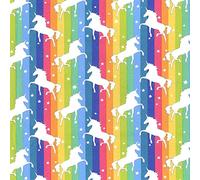 Rose & Hubble Rainbow Flag Unicorns Print 100% Cotton Poplin Fabric by The Metre, 112cm Wide (Ideal for Dressmaking, Quilting) (Bright)