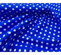 Rose & Hubble White Spots (7 mm) on Royal Blue Background - 100% Cotton Fabric - 110 cm Wide (CP0078ROYALBLUE)