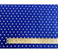 Rose & Hubble White Stars on Royal Blue Background - Polycotton Fabric - 112cm Wide