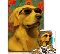 Rose Husky 1000 Piece Jigsaw Puzzles for Adults & Teens,Challenging To Complete But Fun And Humorous Birthday Present,Gifts,Wall Art 38x26cm