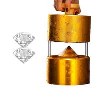Rose Ice Maker, Ice Ball Press,Quick Compression,Sphere Ice Molds, No Power Required, Thermally Conductive,for Whiskey, Cocktail, Party Holiday, Gold Diamond-70mm