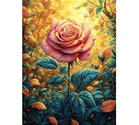 Rose in A Blooming Garden 1000 Piece Jigsaw Puzzle for Adults Wildlife Pet Cute Kitchen Wall Decor Art Project Precision Cut Great Gift for Art Lovers 1000 PCS