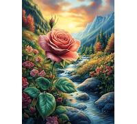 Rose in Magical Forest 300 Piece Complete DIY Jigsaw Puzzle Collectors Mind Relaxation Educational Decorative Puzzle Gifts for Adults Recycled Cardboard 300 PCS