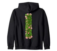 Rose Initial Alphabet Floral Letter I Botanical Greenery Art Zip Hoodie