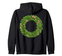 Rose Initial Alphabet Floral Letter O Botanical Greenery Art Zip Hoodie