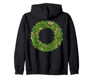 Rose Initial Alphabet Floral Letter O Botanical Greenery Art Zip Hoodie