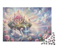 Rose Island Swan 1000 Piece Jigsaw Puzzle,Educational Toy,Gift Idea,Premium Cardboard,Impossible Challenge,Home Wall Decor,Adults & Kids 14+,Stress Relief 70x50cm/1000pcs