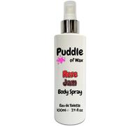 Rose Jam Body Spray - 100ml Eau de Toilette (EDT) - Atomiser Mist - Fruity Scent - Vegan Friendly - Puddle of Wax - Made in the UK