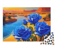 Rose Jigsaw Puzzle Flower 1000 Pieces 100% Recycled Board Premium for Couples Logic Gift 52x38cm/1000pcs