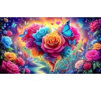 rose Jigsaw Puzzles 1000 Piece Recycled Paper Impossible Hard Difficult Great Gift Idea for Adults 38x52cm/1000pcs