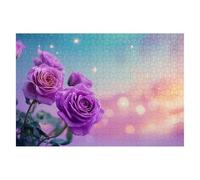 Rose Jigsaw Puzzles for Adults 1000 Piece Jigsaw Puzzles for Adults Fantasy 75x50cm, Classic Educational Games Decompression, Challenging Game for Families Beautiful Home Wall Decor Gifts for Men G-60
