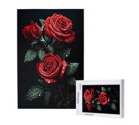 Rose Jigsaw Puzzles for Adults 1500 Piece, Flower Puzzles for Adults Wooden, Funny/Difficult/Impossible/Challenging Decompression Games, As a Birthday for Women and Men ML-134