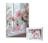 Rose Jigsaw Puzzles for Adults 300 Piece, Flower Puzzles for Adults Wooden, Funny/Difficult/Impossible/Challenging Decompression Games, As a Birthday for Women and Men ML-72