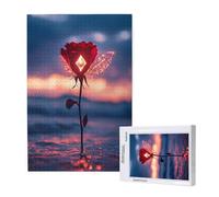 Rose Jigsaw Puzzles for Adults 500 Piece, Ocean Puzzles for Adults Wooden, Funny/Difficult/Impossible/Challenging Decompression Games, As a Birthday for Women and Men ML-426