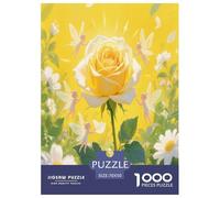 Rose Jigsaw Puzzles Puzzles for Adults Kids. 1000 Piece Impossible Challenge Toy Educational Game Home Decoration for Adults& Kids Age 14 Years Up 70x50cm/1000pcs