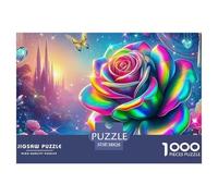 Rose Jigsaws for Adults Impossible And Difficult Challenge 1000 Pieces Challenging Puzzle Games There Are Letters on The Back 38x26cm/1000pcs