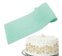 Rose Lace Fondant Mould, Silicone Fondant Mold Rose Flowers Embossed Sugar Lace Mould for Baking Cake Chocolate Decoration