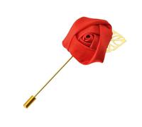 Rose Lapel Pin for Men Flower Brooches and Pins for Women Floral Brooch Set Boutonniere Pins for Wedding Funeral Accessories, S, Plastic, no gemstone