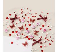 Rose Liquid Butterfly Nail Mix Art Decor Long Lasting And Easy To Apply Suitable For Home Salon Or Party Use Long Lasting Nail Art Decorations