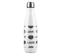 Rose & Love Print Stainless Steel Bottle Benjamin Tate Design Natural One Size