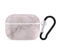 Rose Marble AirPod Pro Case, Anti Scratch Hard PC Cover with Keychain, AirPod Pro 2nd/1st Case Accessories for Women Men, White-Style