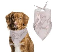 Rose Marble Dog Bandanas for Feeding Grooming, Triangle Pet Bibs Washable Pets Scarf for Cats & Dogs