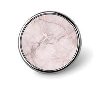 Rose Marble Round Badge for Men Women, Durable & Stylish Lapel Pins, Lightweight Metal Badges for Shirts, Jackets, Hats