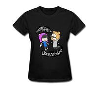 Rose Memery Women's Dan and Phil Tshirts Black Large