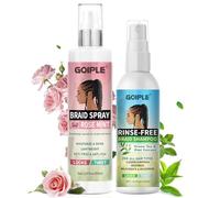 Rose Mint Braid & Loc Spray - 2PCS Rinse-Free Anti-Itch Formula with Rose Water for Dreads, Twists & Weaves | Eliminates Build-Up, Odor & Flakes