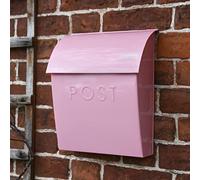 “Rose Mist” Light Pink Contemporary Post Box with Lock