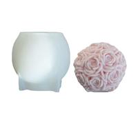 Rose Molds Flower Ball Silicone Mold for Soap Plaster Chocolate Cake Fondant Decor Resin Casting Mold for Making Silicone