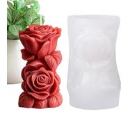 Rose Molds for Candle Making,Scented Candle Resin Mold Flower Shaped | Soap Making Wax Moulds Reusable Craft Supplies for Homemade Projects Holiday Party