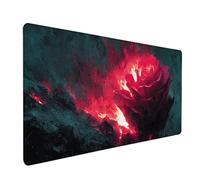 Rose Mouse Mat, Abstract Gaming Mouse Pad 24x12in, Desk Mat Large, Office Desk Accessories, Mousepad Large with Stitched Edges, Improved Precision and Speed, for PC Gaming, Laptop, Office, W-6923