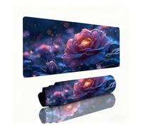 Rose Mouse Mat Dream Gaming Mouse Pad Desk Pad 1000x500x3mm, Non-Slip Desk Mat Large, Waterproof Soft Cloth, Durable Stitched Edges, Table Protector for Office and Home, Decor Accessories Gifts 0B-378