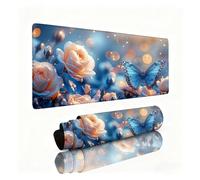 Rose Mouse Mat Orange Color Mouse Pad Desk Mat 1000x500x3mm, Table Mats, Soft Smooth Surface and Anti-Slip Rubber Base, Improved Precision and Speed, Desk Accessories for Men PC, Laptop, Office 0B-547