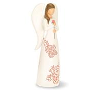Friendship Gifts for Women,Farewell Gifts for Friends,Angel Statues and Figurines Warm Embrace, Angel Collectible Figure,Guardian Angel Figures, Rose My love Angel Sculpted Hand-Painted Figurine