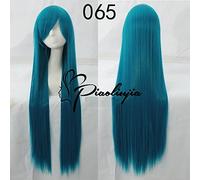 Rose Net 100cm Long Straight Anime Cosplay Wig Costume Synthetic Hair Blue Orange Purple Grey Blue Silver White Woman Wigs + Cap