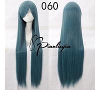 Rose Net 100cm Long Straight Anime Cosplay Wig Costume Synthetic Hair Blue Orange Purple Grey Blue Silver White Woman Wigs + Cap