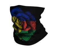 Rose New Caledonia New Caledonian Flag Unisex Snood Scarf Multifunctional Bandana Windproof Neck Gaiter For Walking Cycling Sport Outdoor