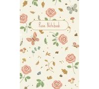Rose Notebook: Vintage Rose Pattern Lined Journal for Women, 6x9 Aesthetic Floral Diary with Butterflies and Mushrooms, Cottagecore Stationery for Writing (110 Pages)